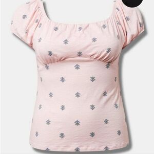 NWT Torrid Size 2 Pink Super Soft Scoop Neck Fitted Bust Top